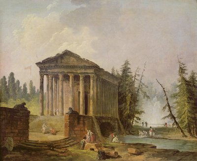 The Ancient Temple by Hubert Robert